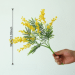 Yellow artificial flower branches, perfect silk flower decor for DIY floral arrangements and wreaths.