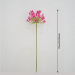 Artificial flower stalk of pink silk Agapanthus perfect for durable home decor.
