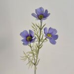 Flocking Cosmos 3 Heads - 73-YWMR1008 artificial flower in blue