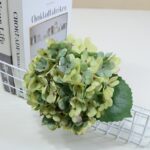 Realistic faux silk hydrangea bouquet arrangement for home or wedding decor