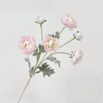 Pink lotus artificial flower arrangement featuring six heads, ideal for wedding decor.