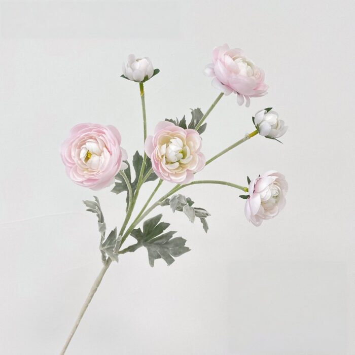 Pink lotus artificial flower arrangement featuring six heads, ideal for wedding decor.
