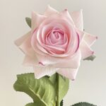 Realistic pink rose, ideal faux wedding flowers for everlasting decor.
