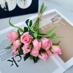 Silk Rose 12 Heads - 70-YWMR9001 artificial flower in pink