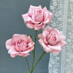 Silk Rose 3 Heads - 77-TJHY3009 artificial flower in pink