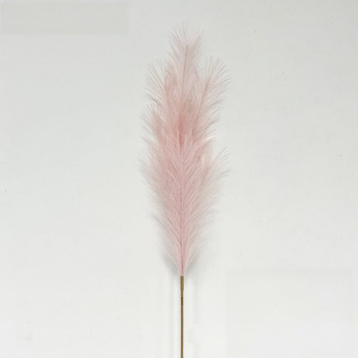 Blush faux wedding flower plume, a realistic artificial flower accent for wedding decor.