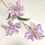 Three realistic silk lily blooms, perfect for high-quality faux wedding flowers decor.