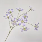 Elegant faux wedding flowers silk clematis arrangement, a lifelike artificial flower centerpiece.