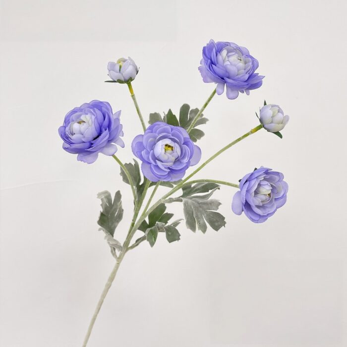 Bouquet of realistic faux blue lotus flowers, ideal artificial flower for wedding decor.