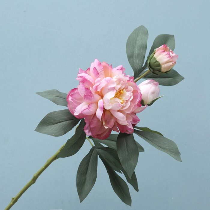 Realistic faux peonies for wedding decor; premium artificial flower arrangement, real touch wedding flowers.