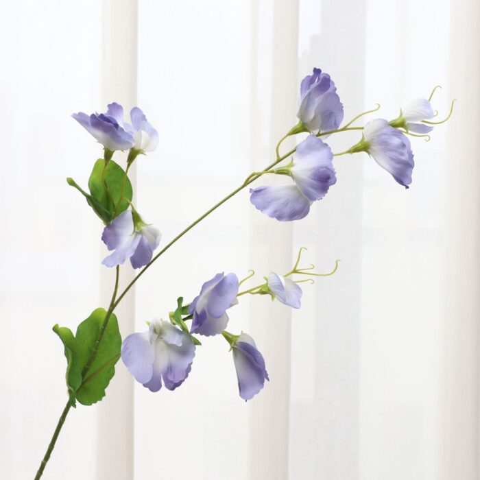 Real touch artificial sweet peas bouquet for wedding decor and floral arrangements.