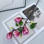 Real Touch Magnolia - 55-YWMR5002 artificial flower in purple