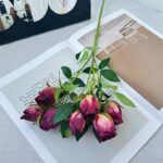 Silk Rose 7 Heads - 69-YWMR4009 artificial flower in red