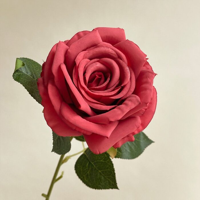 Realistic silk rose artificial flower, perfect for crafting elegant faux wedding flowers.