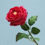 Realistic deep pink artificial flower rose, perfect for faux wedding flowers decor.