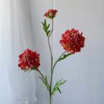 Faux scabiosa cluster for wedding decor, featuring realistic artificial flowers.