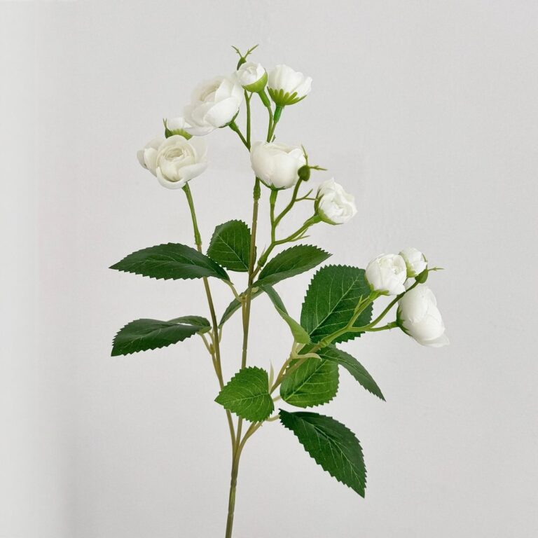 Silk Rose 12 Heads - 54-YWMR4002 artificial flower in white