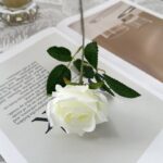 Silk Rose - 58-YWMR1000 artificial flower in white
