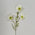 Flocking Cosmos 3 Heads - 73-YWMR1008 artificial flower in white