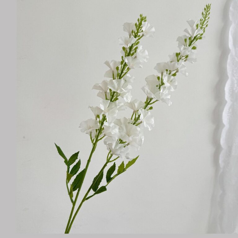 Silk Delphinium 2 Forks - 74-YWMR3003 artificial flower in white