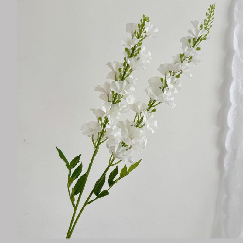 Silk Delphinium 2 Forks - 74-YWMR3003 artificial flower in white