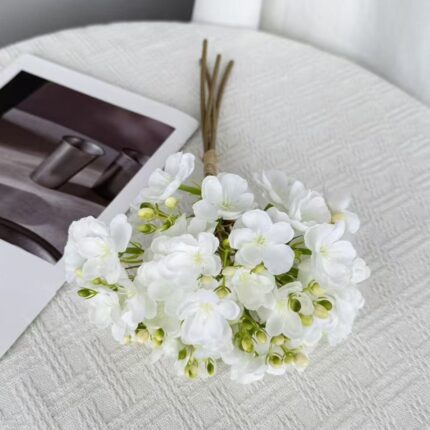 Silk Jasmine Bouquet - 75-YWMR5006 artificial flower in white