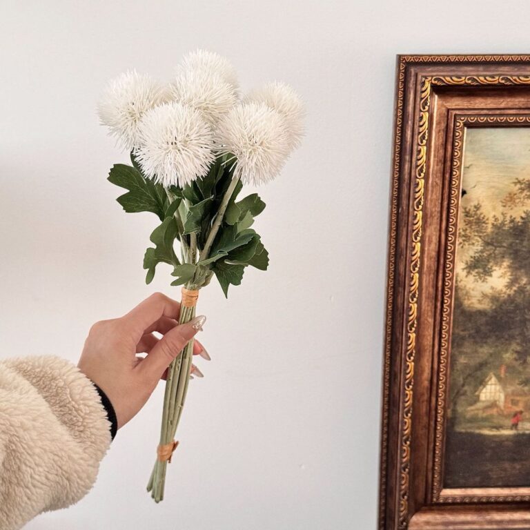 Plastic Dandelion Bouquet - 76-YWMR7002 artificial flower in white