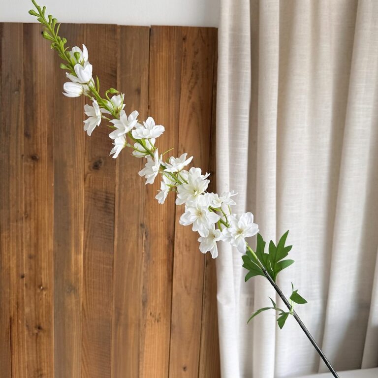 Silk Delphinium - 79-TJHD3008 artificial flower in white
