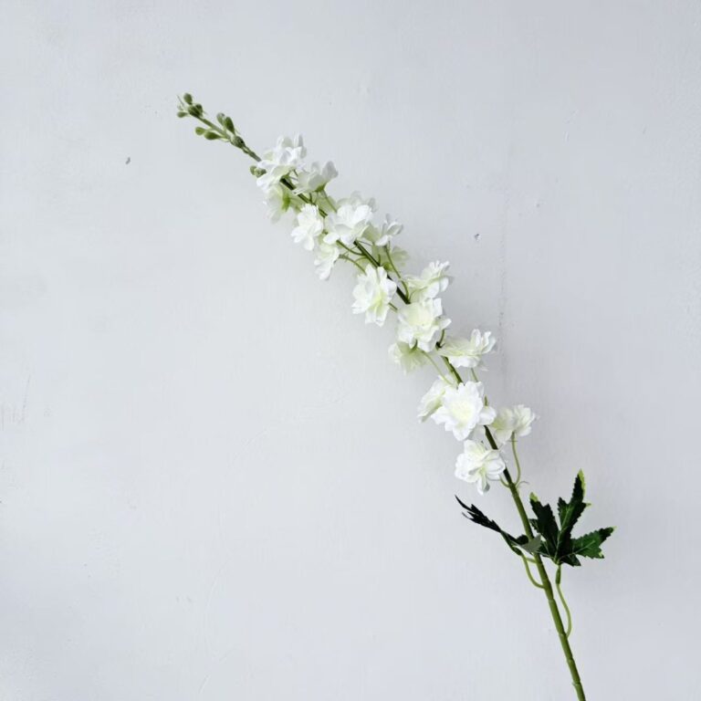 Silk Delphinium - 80-YWMR3008 artificial flower in white