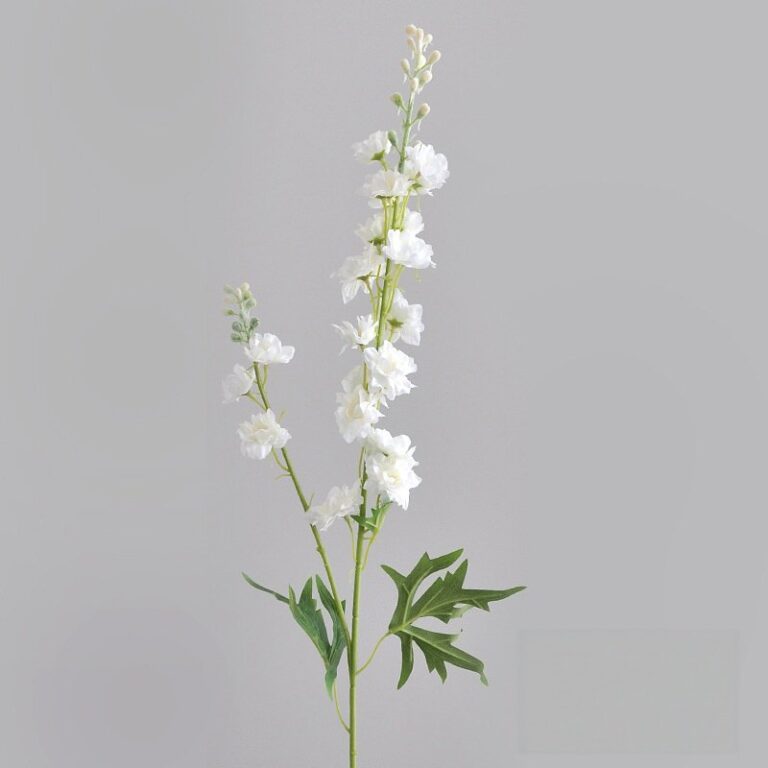 Silk Delphinium 2 Forks - 81-YWFX6005 artificial flower in white