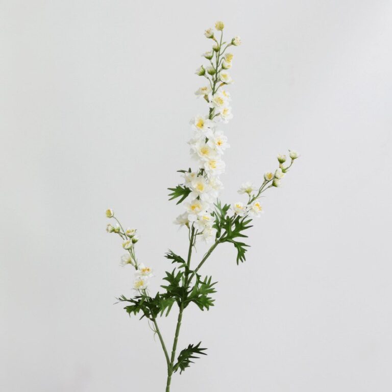 Silk Delphinium - 82-YWJM7009 artificial flower in white
