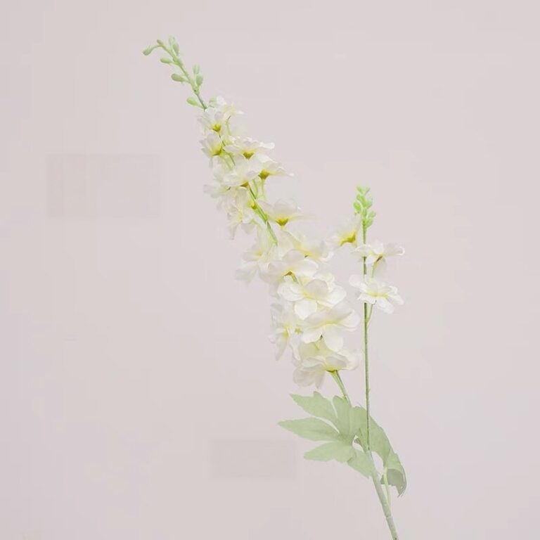Silk Delphinium 2 Forks - 84-YWSY3000 artificial flower in white