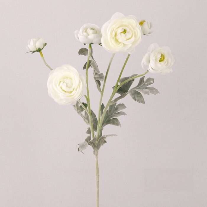 Flocking Lotus Bundle - High-Quality Artificial Flower for Wedding Decor Bundle of white faux lotus flowers, perfect for wedding decor and floral arrangements.