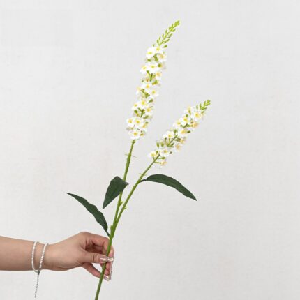 Silk Delphinium 2 Forks - 42-TJBLD2008 artificial flower in white