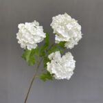 Three heads of white artificial flowers, perfect for faux wedding flowers decor.