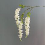 Cascading faux wedding flowers arranged on forks, perfect artificial flower decor.