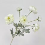 Bunche of white artificial lotus flowers perfect for elegant floral arrangements.