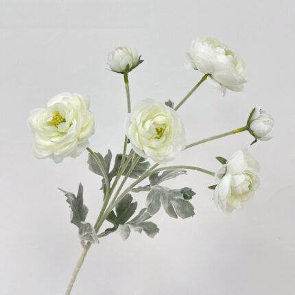 Bunche of white artificial lotus flowers perfect for elegant floral arrangements.