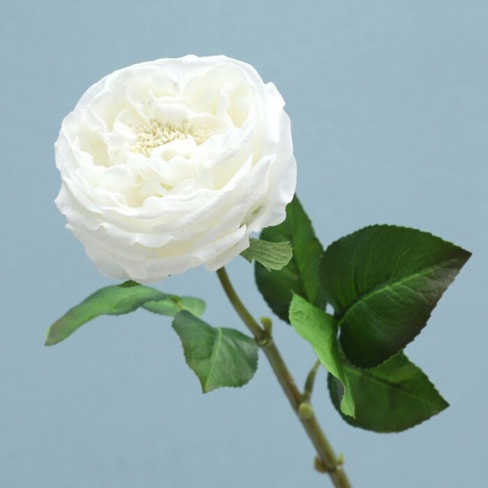 Real Touch Artificial White Rose - Perfect Faux Wedding Flowers Artificial white rose bloom designed for wedding decor and everlasting floral arrangements.