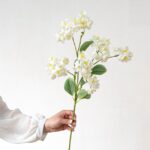 Silk Cherry Blossom - 44-TJBLD6009 artificial flower in white