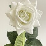 Realistic white rose ideal for faux wedding flowers and wedding decor.