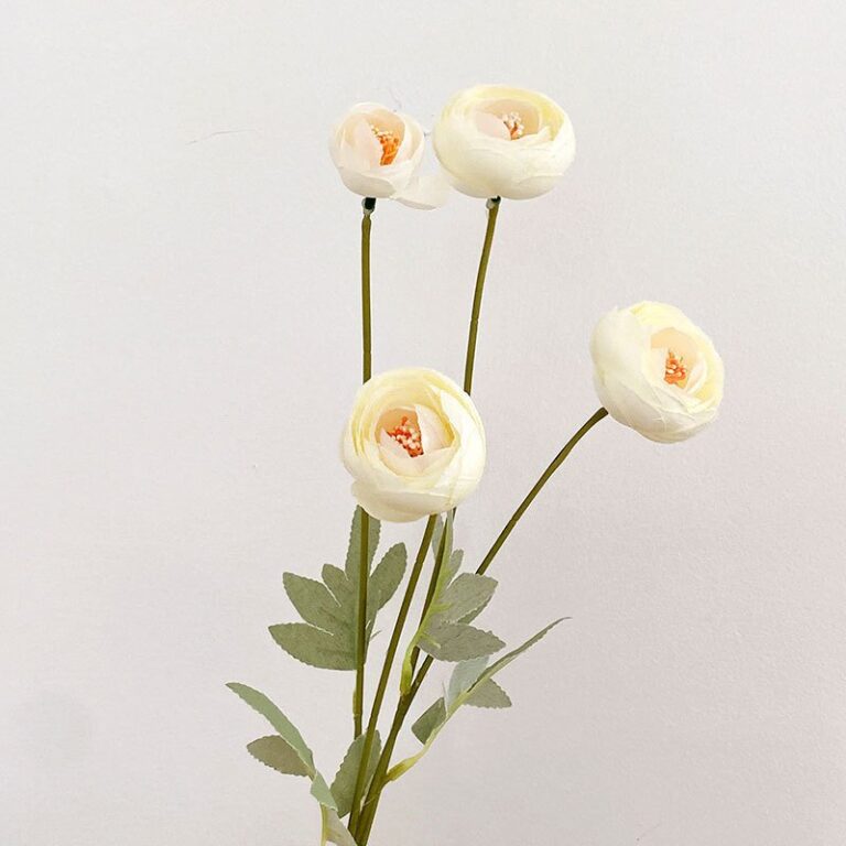 Silk Lotus 4 Heads - 47-YWMR2005 artificial flower in white