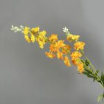 Silk Delphinium 2 Forks - 86-GDDH6009 artificial flower in yellow