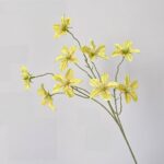 Silk clematis flower heads bouquet, perfect for realistic faux wedding and artificial flower decor.