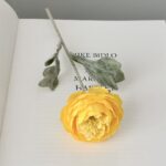 Silk ranunculus stem 48-YWMR1004 in yellow