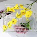 Silk Orchid 3 Florks - 56-YWMR1000 artificial flower in yellow