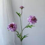Realistic faux wedding flowers: Silk scabiosa arrangement for decorative accents