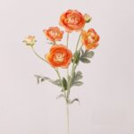 Realistic orange lotus blooms, perfect artificial flower accents for everlasting wedding arrangements.