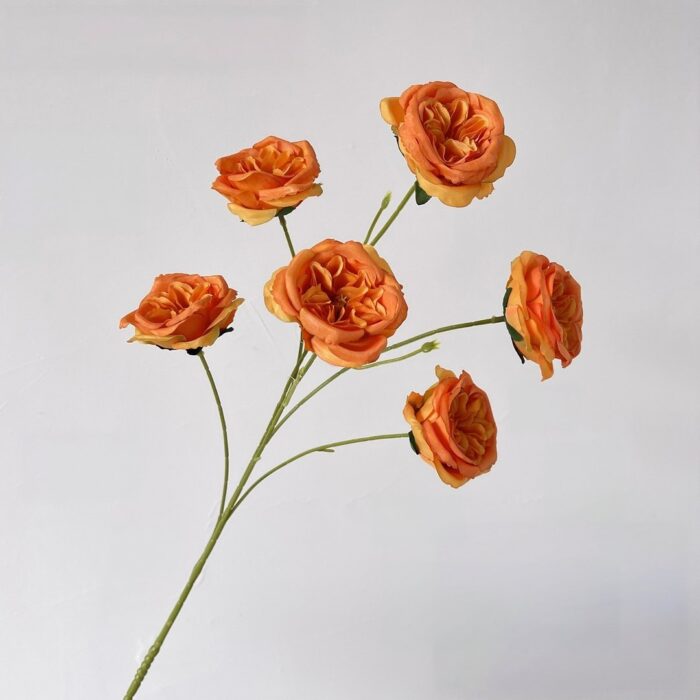 Silk rose cluster bouquet, ideal faux wedding flowers for everlasting decor.