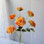 Silk roses bouquet, perfect faux wedding flowers, offering a real touch floral look.
